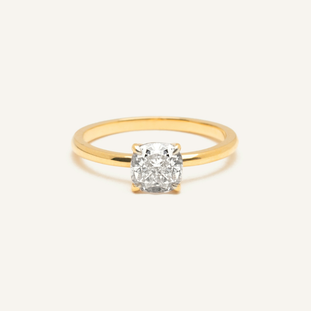 Cushion Diamond Engagement Ring by Vrai & Oro